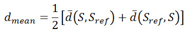 Mean surface Distance Equation